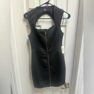 Forever 21 Black Backless Dress with Gold Zipper